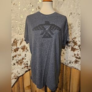 Womans Grey Washed Aztec Short Sleeved Shirt